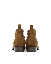 braune Chelsea Boots aus Wildleder von Gucci