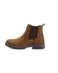 braune Chelsea Boots aus Wildleder von camel active