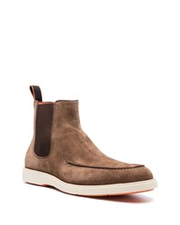 braune Chelsea Boots aus Wildleder von Santoni