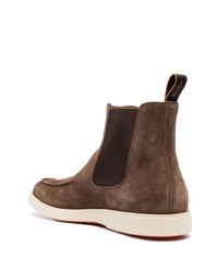 braune Chelsea Boots aus Wildleder von Santoni