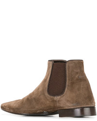 braune Chelsea Boots aus Wildleder von Alberto Fasciani