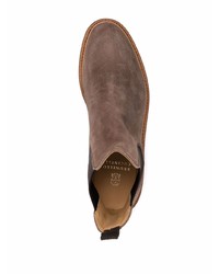 braune Chelsea Boots aus Wildleder von Brunello Cucinelli