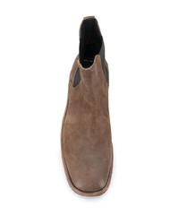 braune Chelsea Boots aus Wildleder von Moma