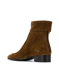 braune Chelsea Boots aus Wildleder von Saint Laurent