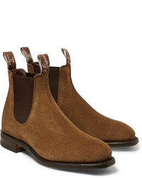 braune Chelsea Boots aus Wildleder von Roland Mouret