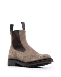 braune Chelsea Boots aus Wildleder von Tricker's