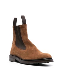 braune Chelsea Boots aus Wildleder von Tricker's