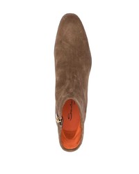 braune Chelsea Boots aus Wildleder von Santoni