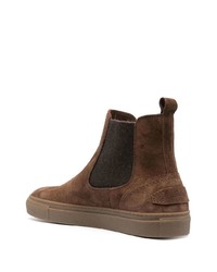 braune Chelsea Boots aus Wildleder von Brioni