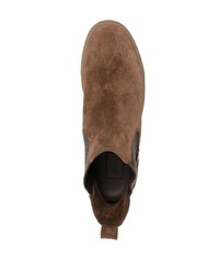 braune Chelsea Boots aus Wildleder von Brioni