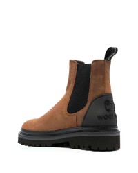 braune Chelsea Boots aus Wildleder von Woolrich