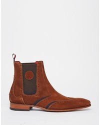 braune Chelsea Boots aus Wildleder von Jeffery West