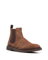 braune Chelsea Boots aus Wildleder von Brunello Cucinelli