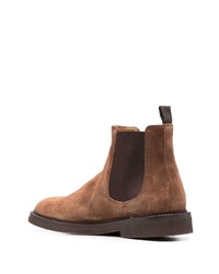 braune Chelsea Boots aus Wildleder von Brunello Cucinelli