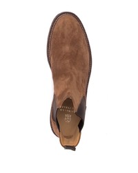 braune Chelsea Boots aus Wildleder von Brunello Cucinelli