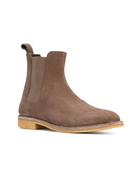 braune Chelsea Boots aus Wildleder von Bottega Veneta