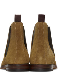 braune Chelsea Boots aus Wildleder von H By Hudson