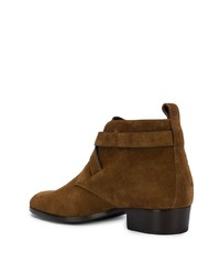 braune Chelsea Boots aus Wildleder von Saint Laurent