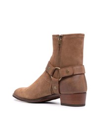 braune Chelsea Boots aus Wildleder von Saint Laurent