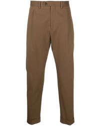 braune Chinohose von Dell'oglio