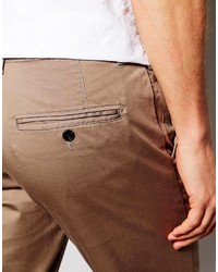 braune Chinohose von Selected