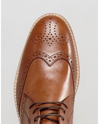 braune Chukka-Stiefel aus Leder von Asos