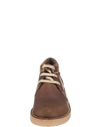 braune Chukka-Stiefel aus Leder von camel active