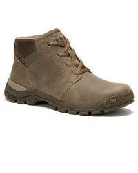 braune Chukka-Stiefel aus Leder von Caterpillar