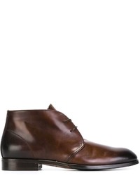 braune Chukka-Stiefel aus Leder von Doucal's