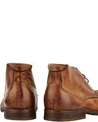 braune Chukka-Stiefel aus Leder von Hudson London