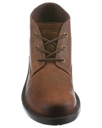 braune Chukka-Stiefel aus Leder von PETROLIO