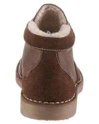 braune Chukka-Stiefel aus Leder von PETROLIO