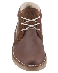 braune Chukka-Stiefel aus Leder von PETROLIO