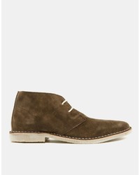 braune Chukka-Stiefel aus Wildleder von Asos