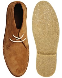 braune Chukka-Stiefel aus Wildleder von Asos