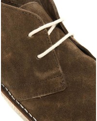 braune Chukka-Stiefel aus Wildleder von Asos