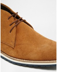 braune Chukka-Stiefel aus Wildleder von Asos