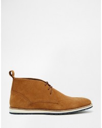 braune Chukka-Stiefel aus Wildleder von Asos