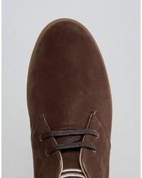 braune Chukka-Stiefel aus Wildleder von Fred Perry