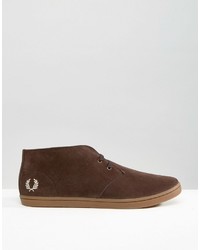 braune Chukka-Stiefel aus Wildleder von Fred Perry