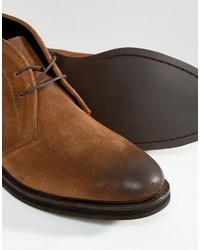 braune Chukka-Stiefel aus Wildleder von Asos