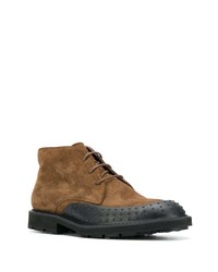 braune Chukka-Stiefel aus Wildleder von Tod's