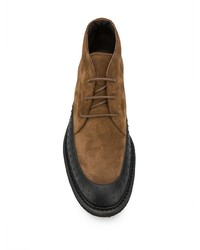 braune Chukka-Stiefel aus Wildleder von Tod's