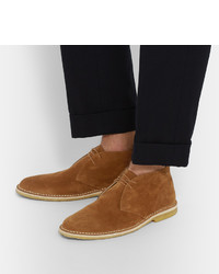 braune Chukka-Stiefel aus Wildleder von Dries Van Noten