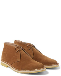 braune Chukka-Stiefel aus Wildleder von Dries Van Noten