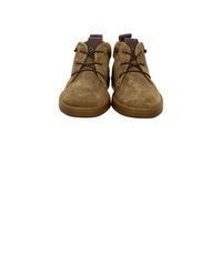 braune Chukka-Stiefel aus Wildleder von Think