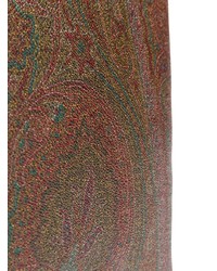 braune Clutch Handtasche mit Paisley-Muster von Etro