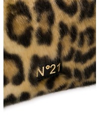 braune Clutch mit Leopardenmuster von N°21