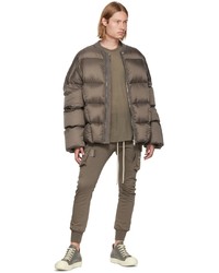 braune Daunenjacke von Rick Owens