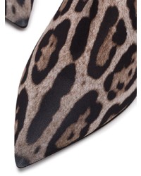 braune elastische Stiefeletten mit Leopardenmuster von Dolce & Gabbana